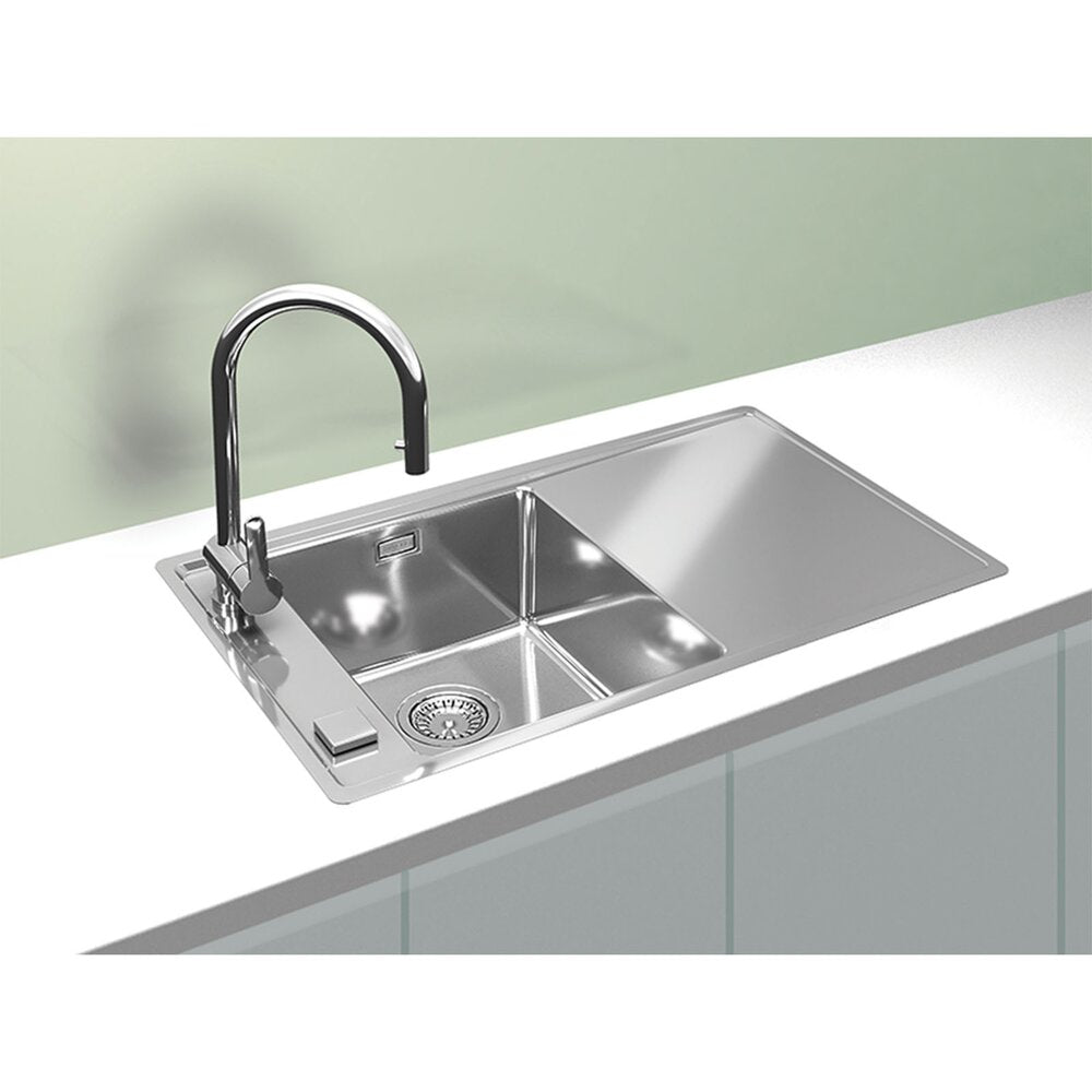 Alveus Stricto 10 Satin Stainless Steel Sink 79x48 cm Left