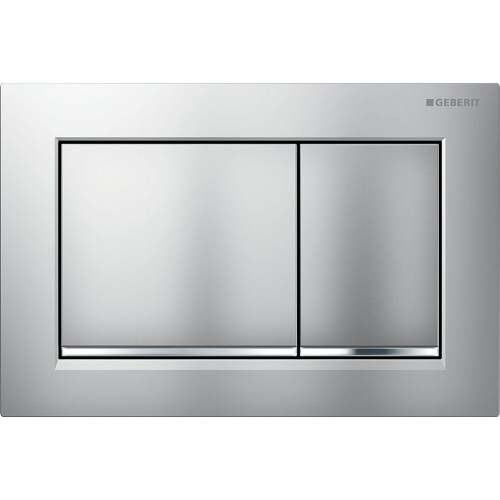 Geberit Omega30 Actuation Plate Matte Chrome Glossy Chrome