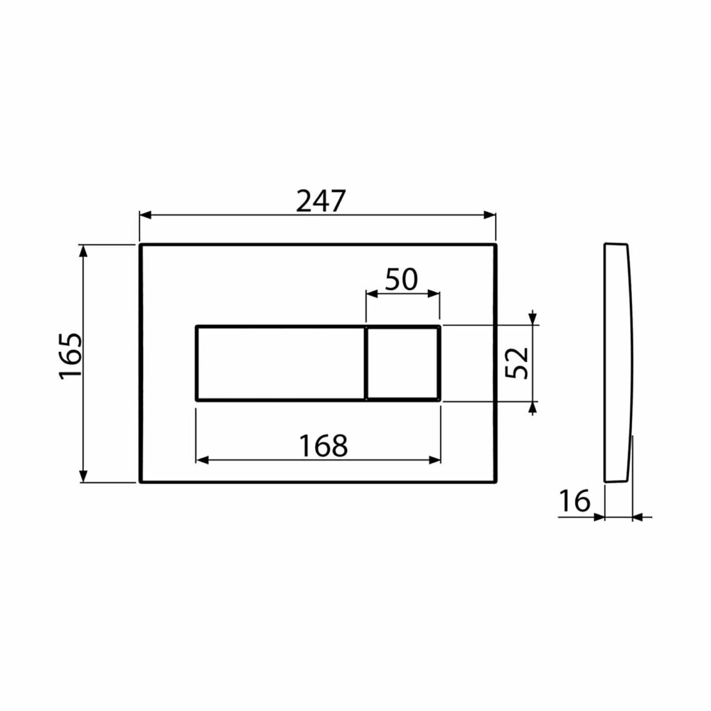 Alca Basic M375 Flush Plate Glossy Gold
