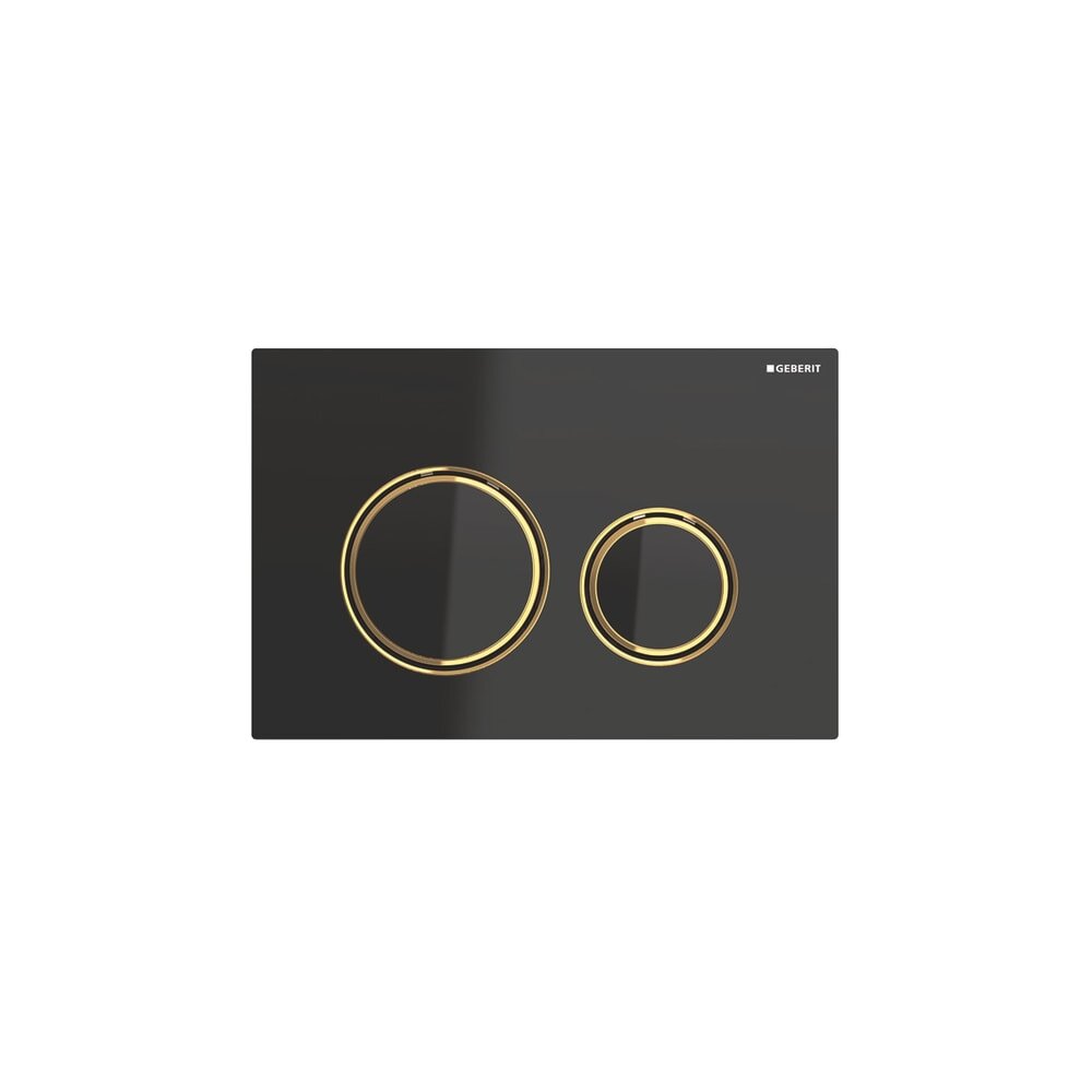 Geberit Sigma21 Actuator Plate Black/Gold Ring