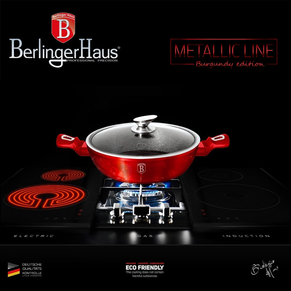 Тиган с капак 32 см Burgundy Metallic Line Berlinger Haus BH 1264N