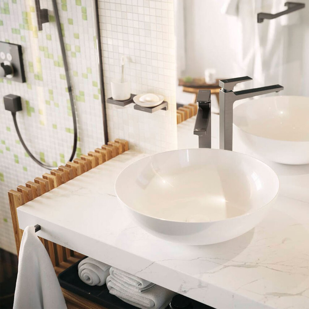 Hansgrohe AddStoris Coat Hook in Black - Brushed Chrome