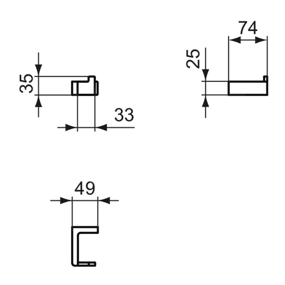 Квадратен закачалка Ideal Standard Atelier Conca аскетично злато