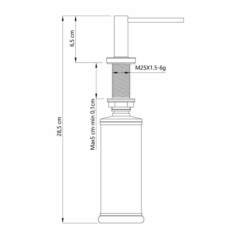 Дозатор за детергент Quadron Unique Judy, хром
