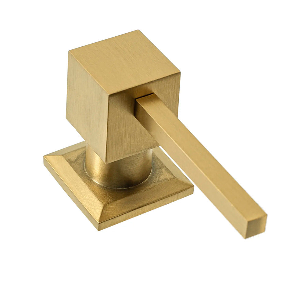 Rea Square Detergent Dispenser 330 ml Gold Plated Finish
