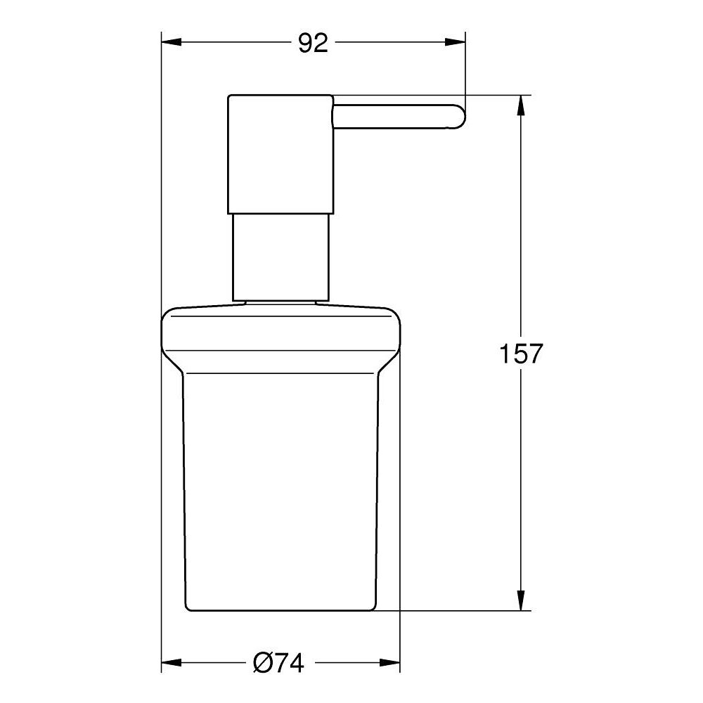 Matte black dispenser Grohe Essentials