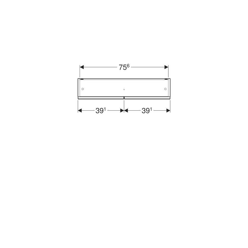 Geberit Selnova Square Wall-Mounted Mirror Cabinet White 2 Doors 79 cm