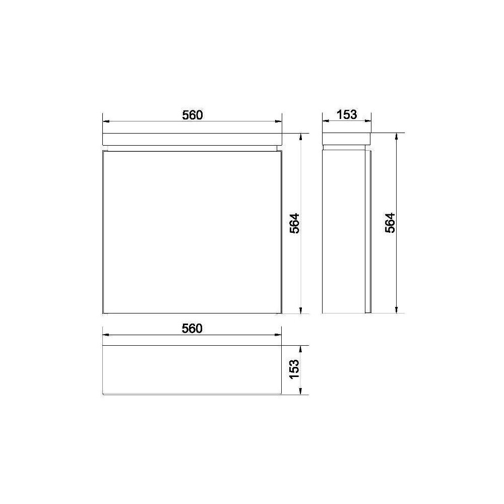 Окачен шкаф с огледало Cersanit Olivia бял MDF 56x56 см
