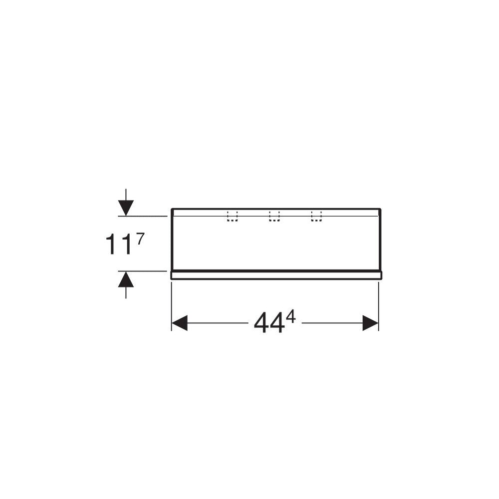 Geberit Smyle Square Wall Shelf Lava/Nut 45 cm with 3 Towel Hooks