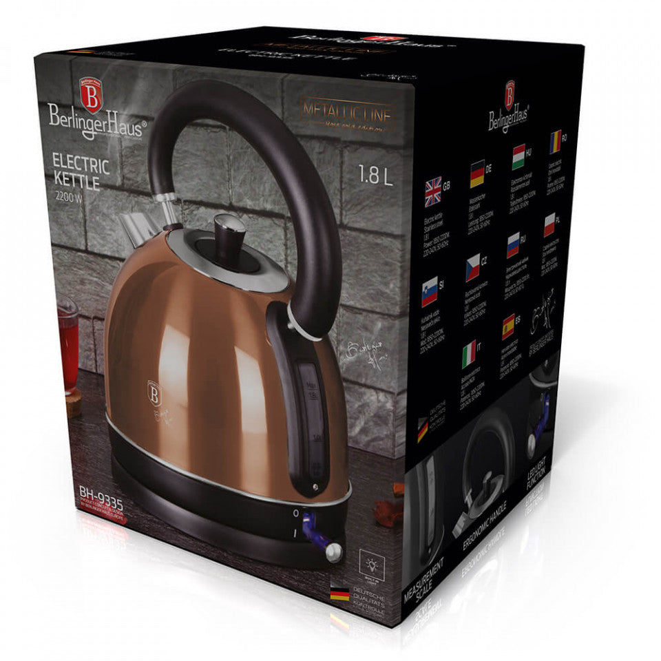 Електрически чайник Rose Gold Metallic Line BerlingerHaus BH 9335