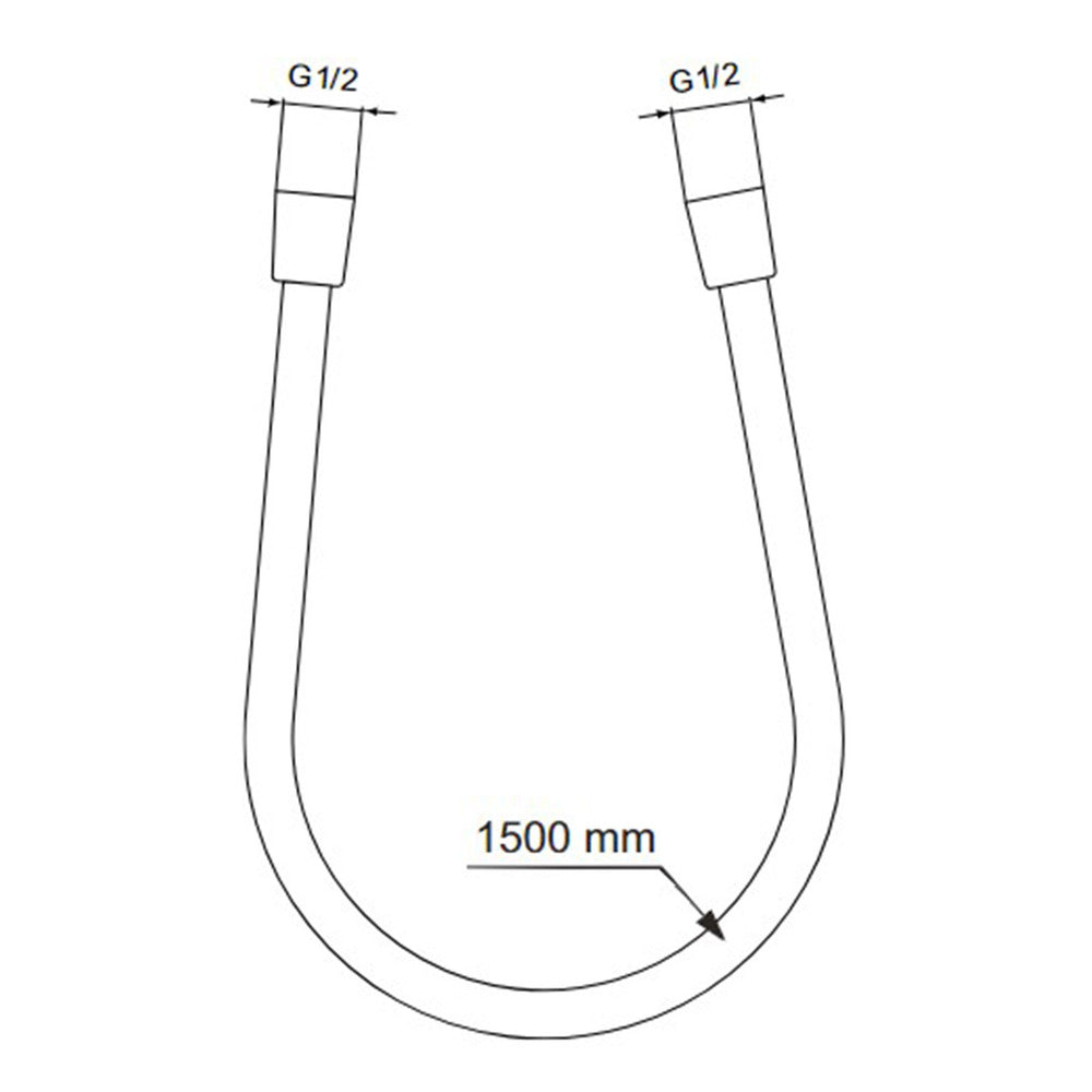 Черен душов маркуч Ideal Standard IdealRain 150 см
