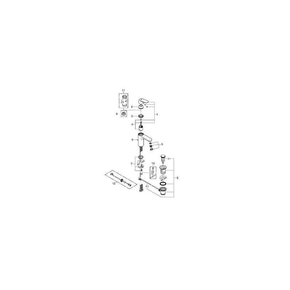 Смесител за мивка Grohe Eurosmart Cosmopolitan M хром лъскав