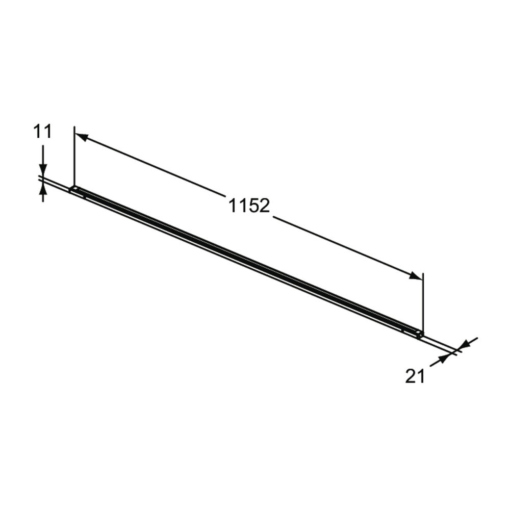 LED Lamp for Drawer Ideal Standard Atelier Conca Anthracite 116 cm