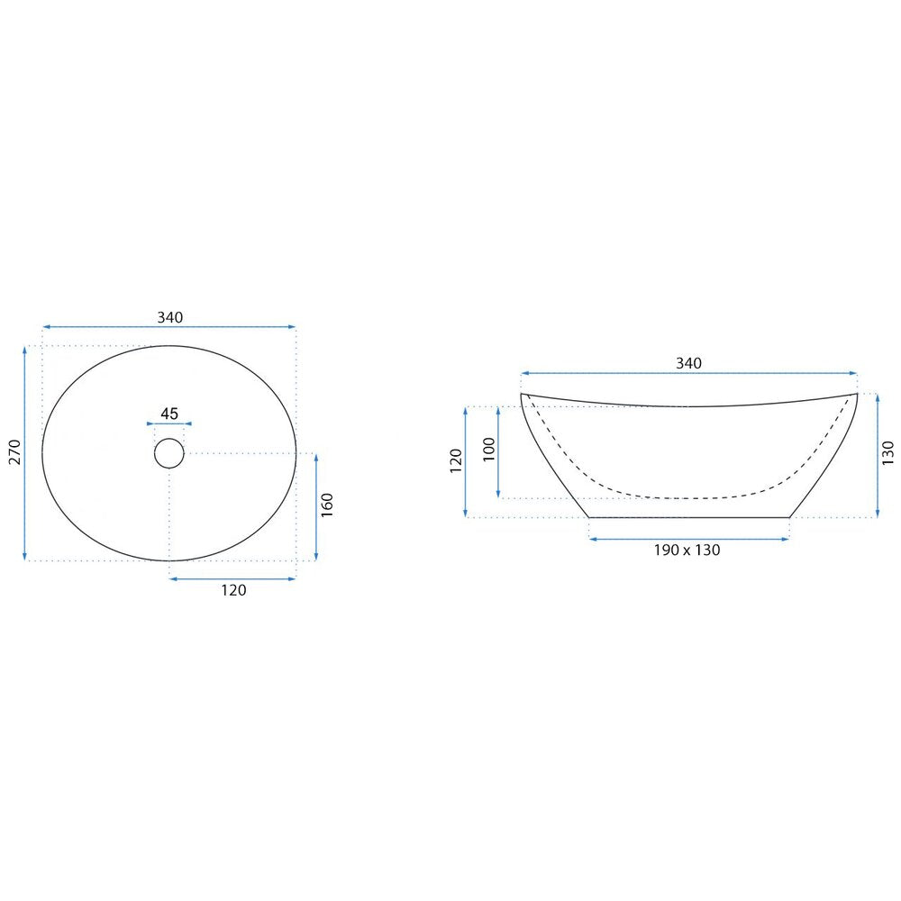 Rea Sofia Mini 34 cm Countertop Sink