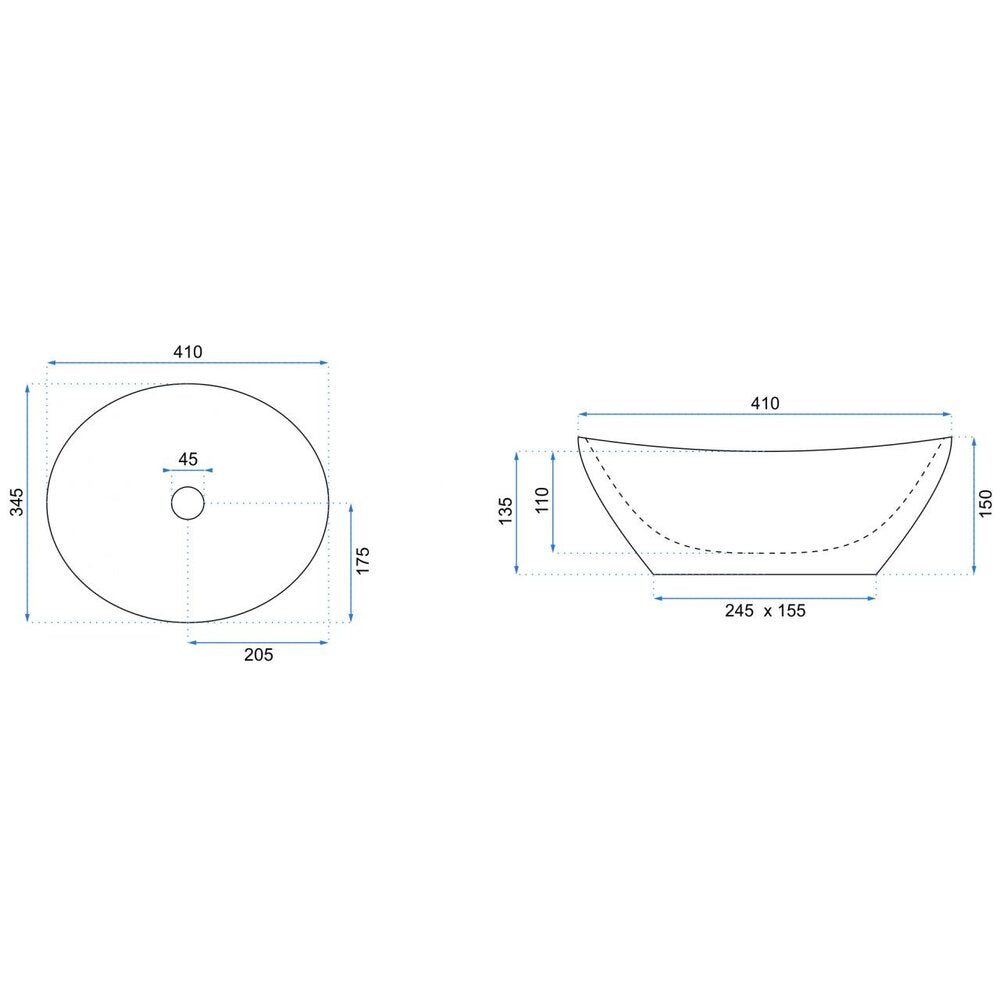 Rea Sofia 41 cm Countertop Sink