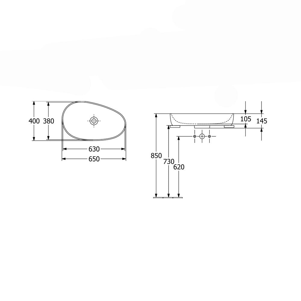 Мивка за плот Villeroy&Boch Antao TitanCeram Almond CeramicPlus 65x40 cm