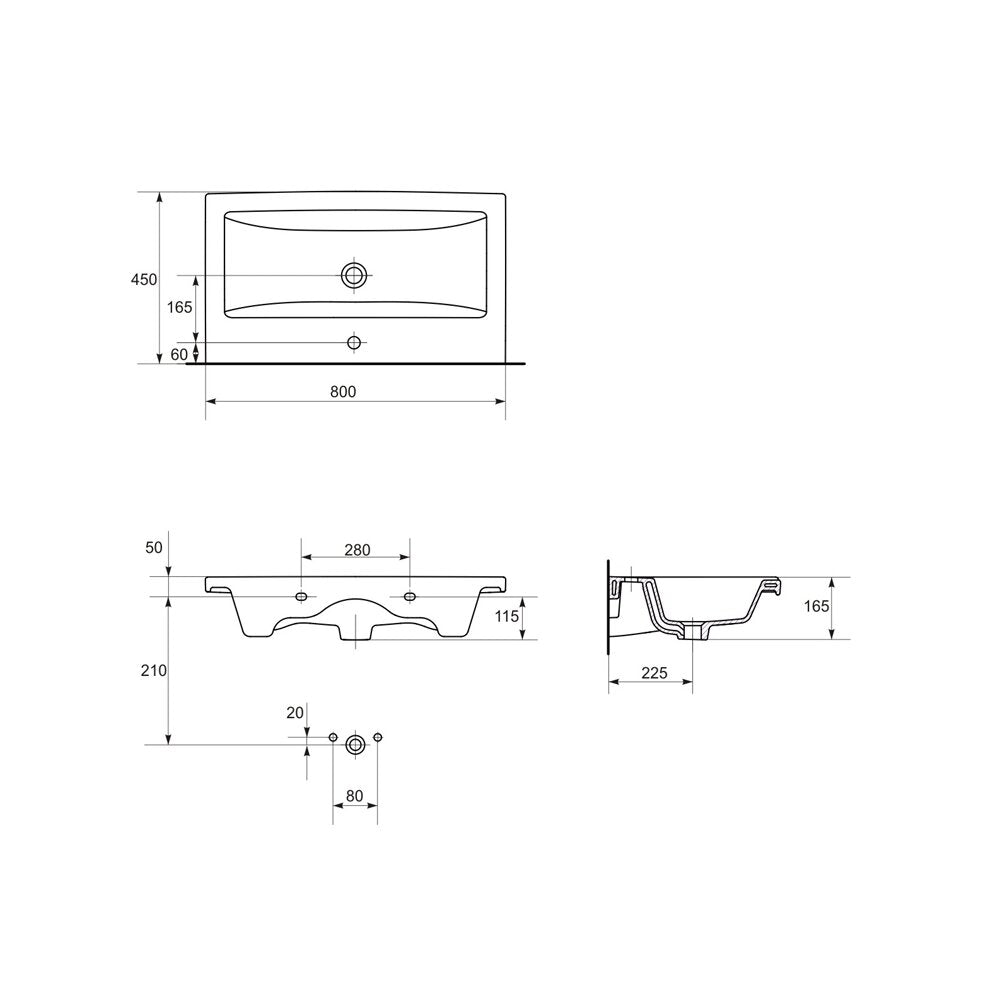 Cersanit Como Furniture Sink 80x45 cm