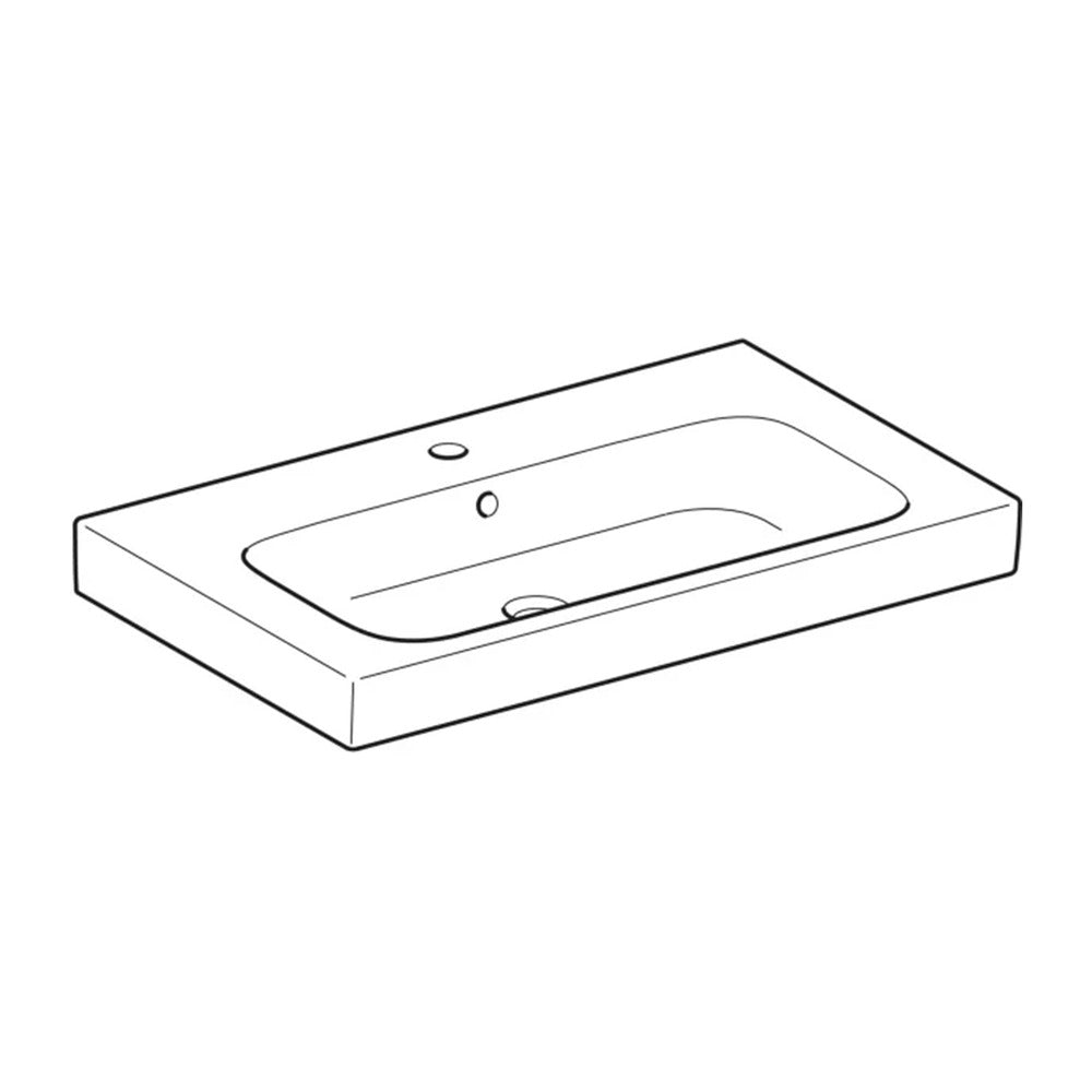 Geberit Modo Washbasin on Furniture Glossy White 60 cm