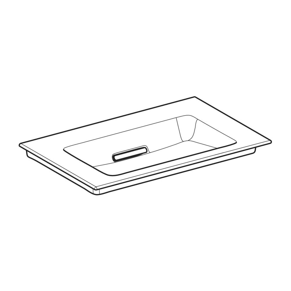Geberit One Slim 90 cm White Vanity Sink with Special Drainage