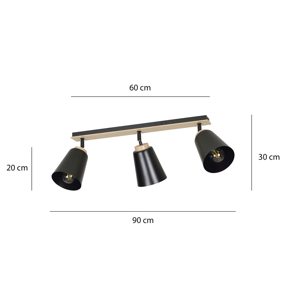 Emibig Atlas 3 Black Chandelier
