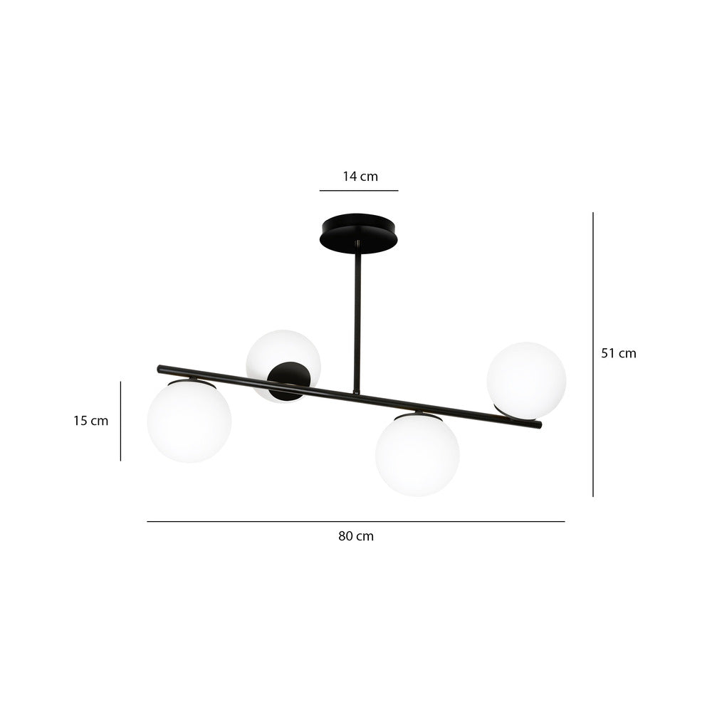 Emibig Bior 4 Chandelier Black/White