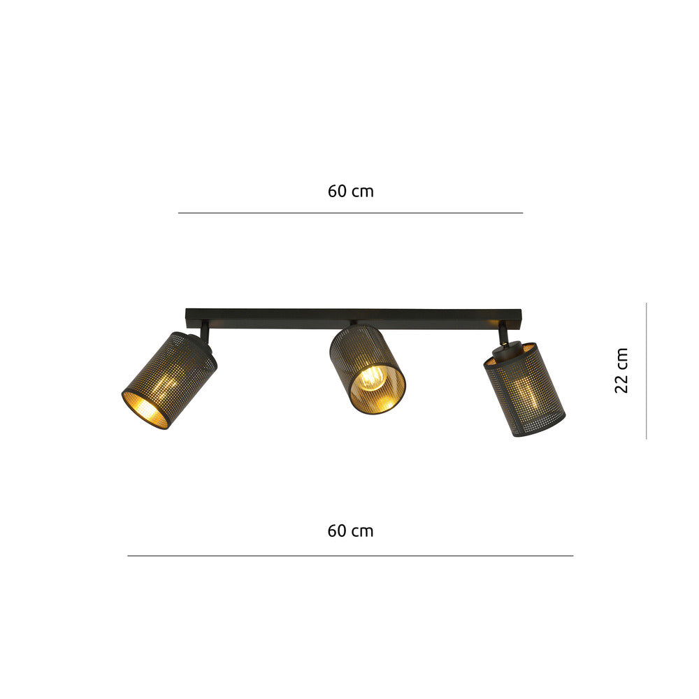 Emibig Bronx 3 Black Chandelier