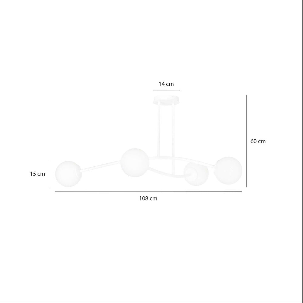 Emibig Halldor 4 Chandelier White