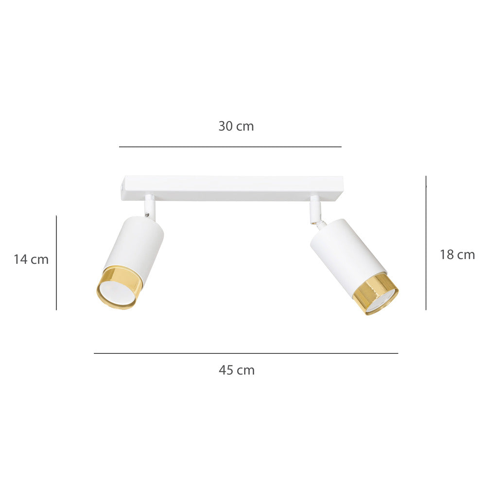 Emibig Hiro 2 White/Gold Chandelier