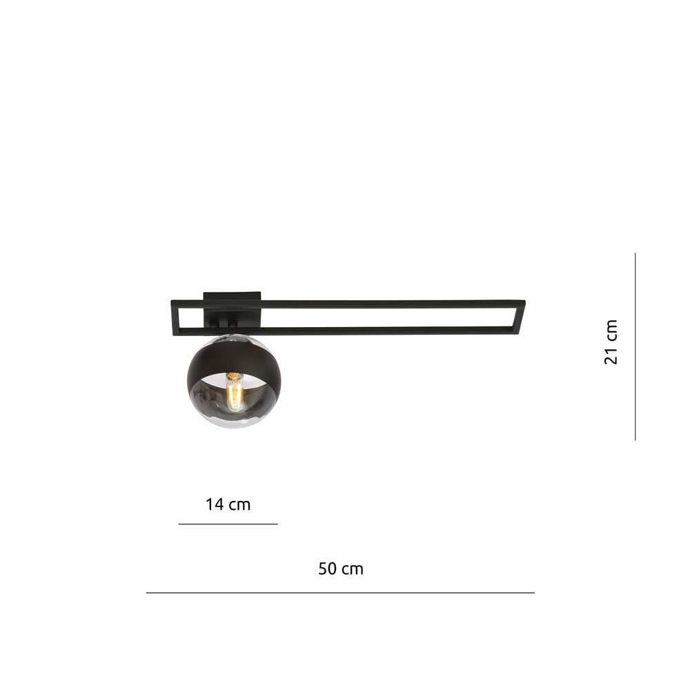 Emibig Imago 1C Black/Transparent Chandelier