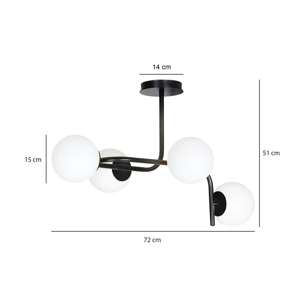 Emibig Kalf 4A Black/White Chandelier