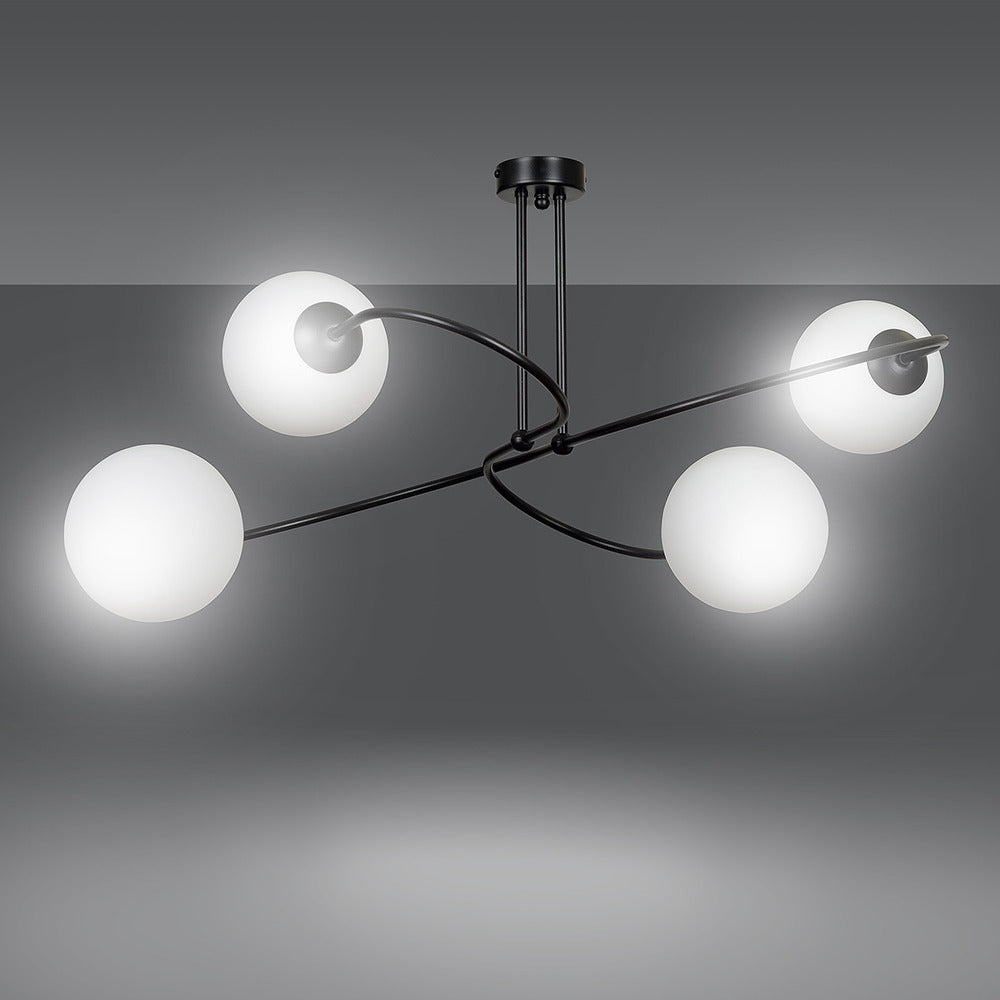 Emibig Selbi 4 Chandelier Black/White