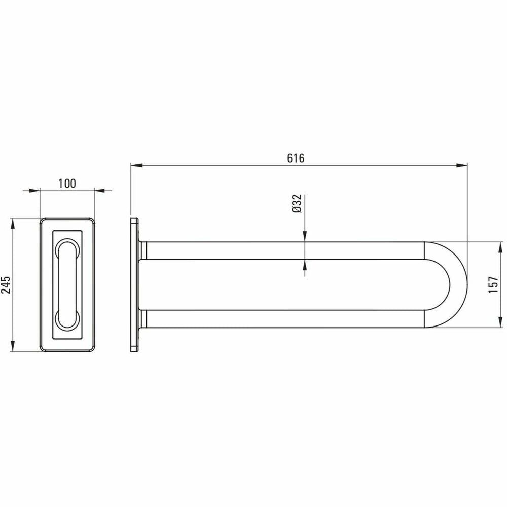Deante Lehnen Concept Pro 60 cm Fixed Support Handle