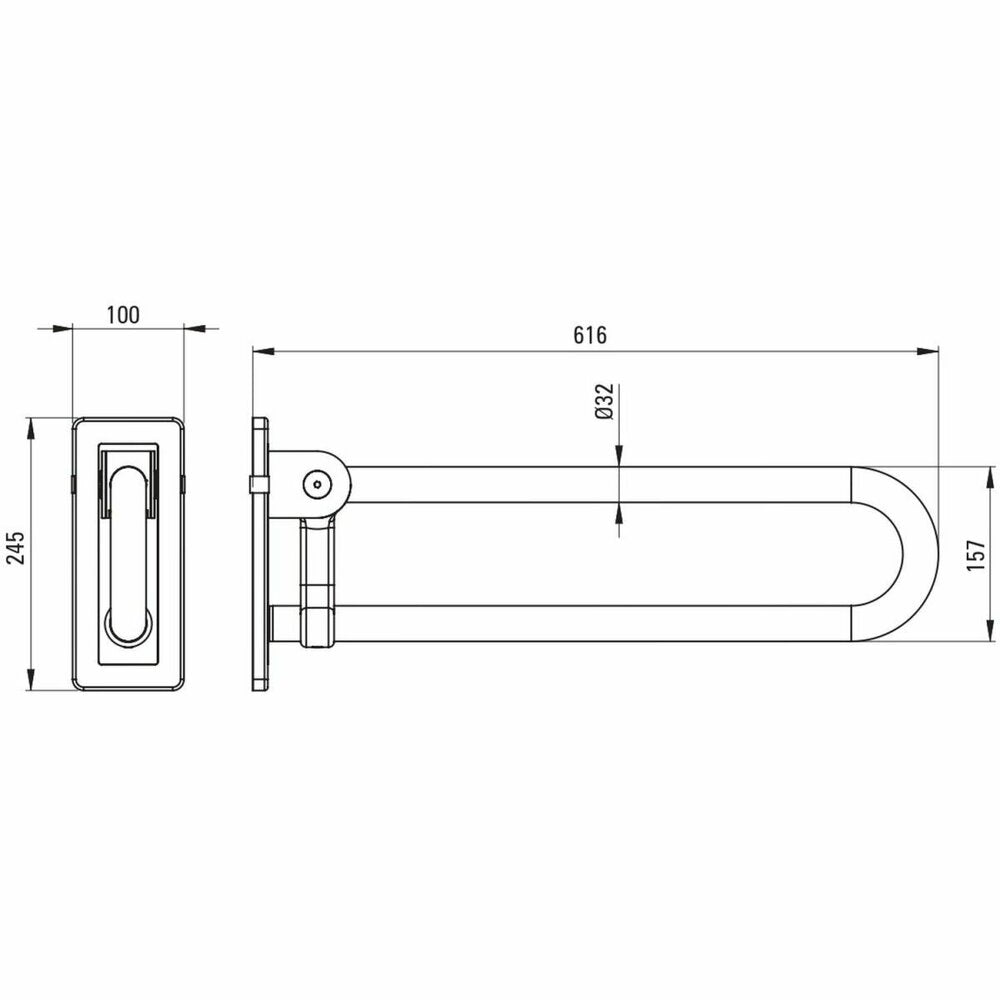 Deante Lehnen Concept Pro 60 cm Folding Support Handle