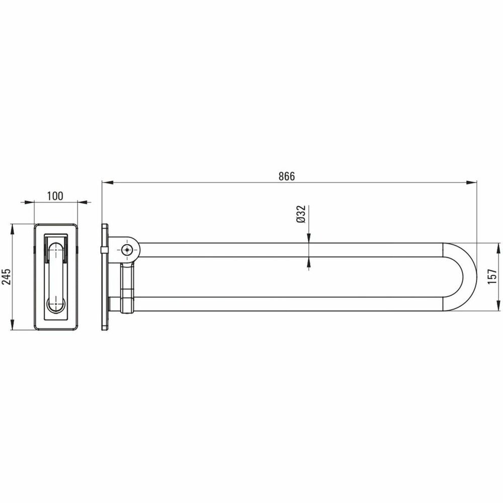 Реклинативна дръжка Deante Lehnen Concept Pro 85 см