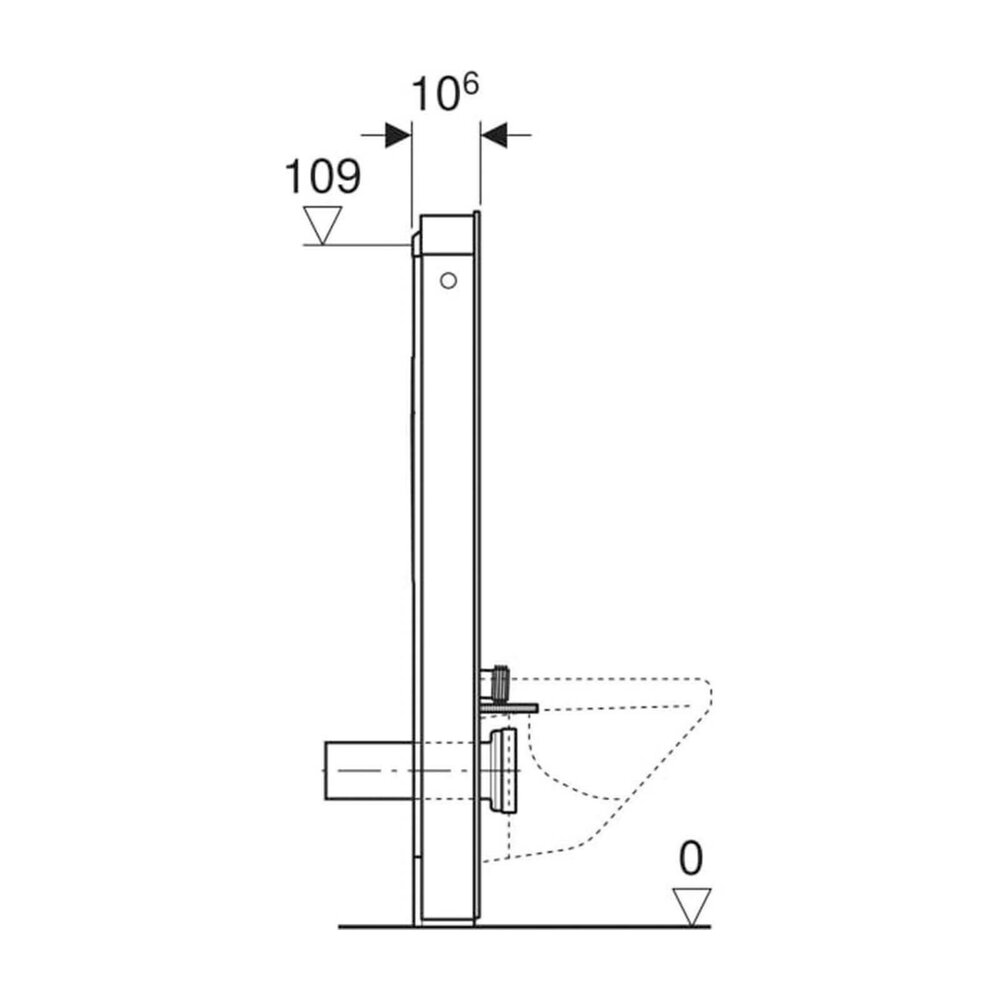Geberit Monolith Module for Wall-Hung Toilet Concrete Look 114 cm