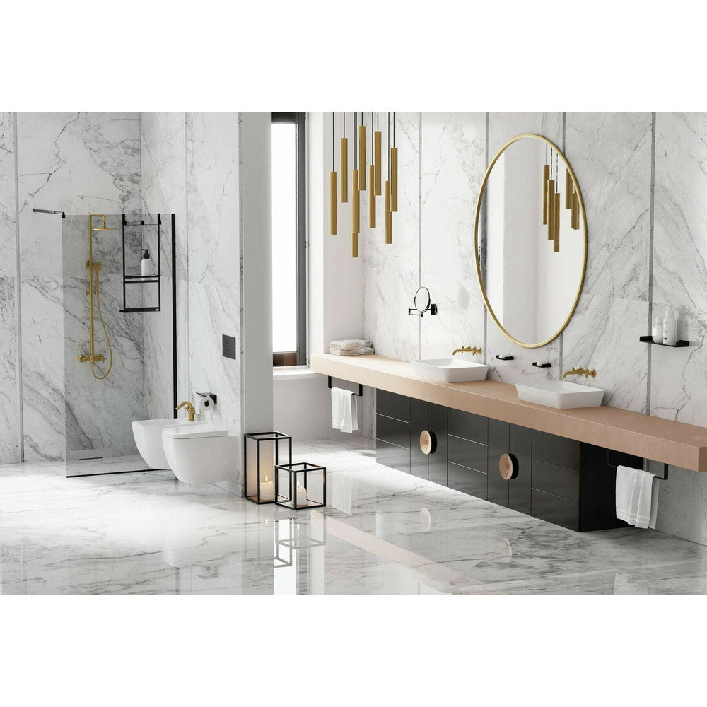 Mirror with movable arm Deante Round black