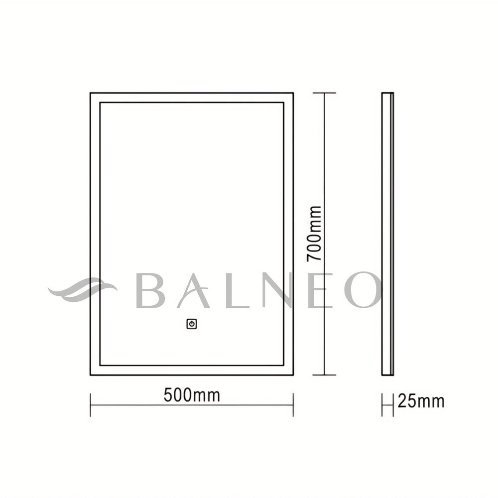 Огледало с осветление и антифог Balneo Cosmo 50x70 cm