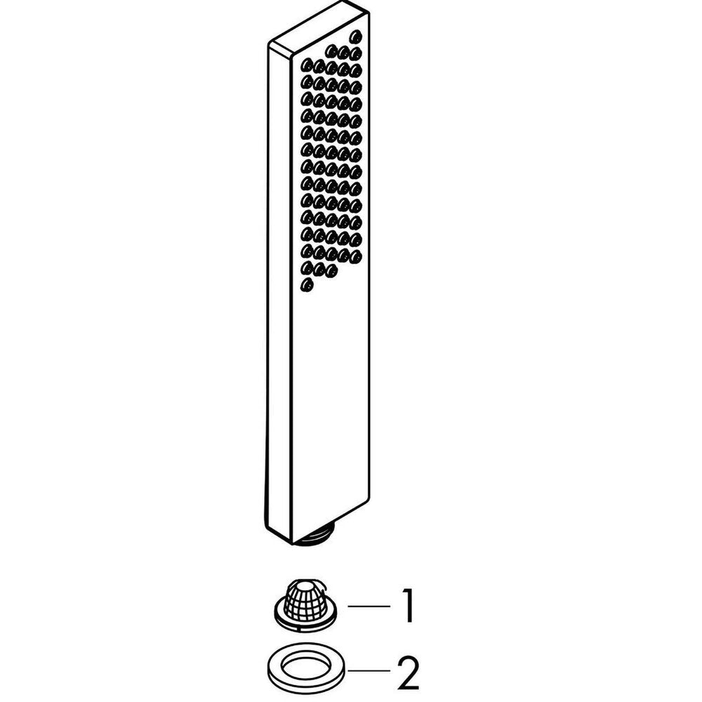 Matte black shower head Hansgrohe Pulsify E 100 1 function