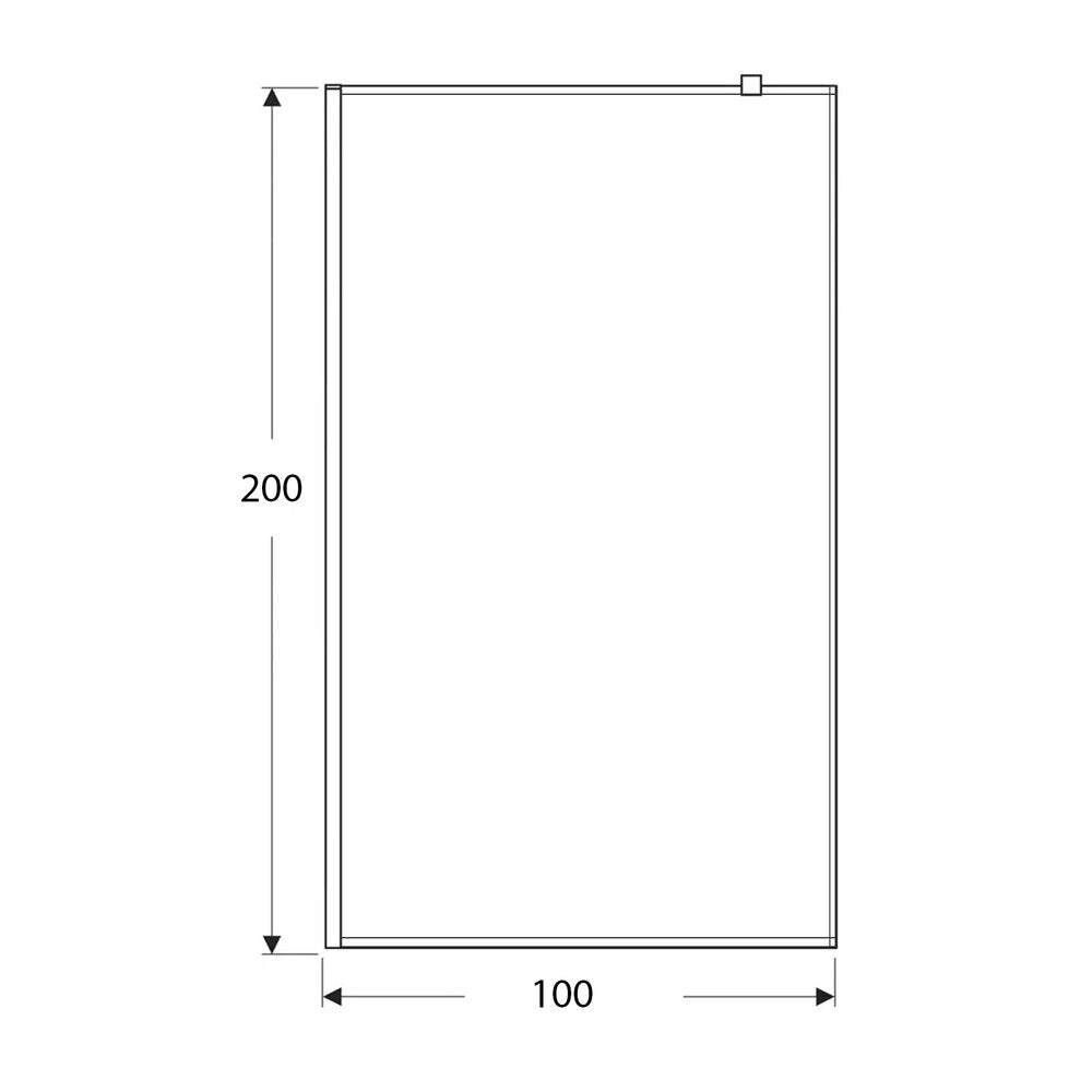 Параван за душ тип Walk-in хром Rune Borr 100x200 см