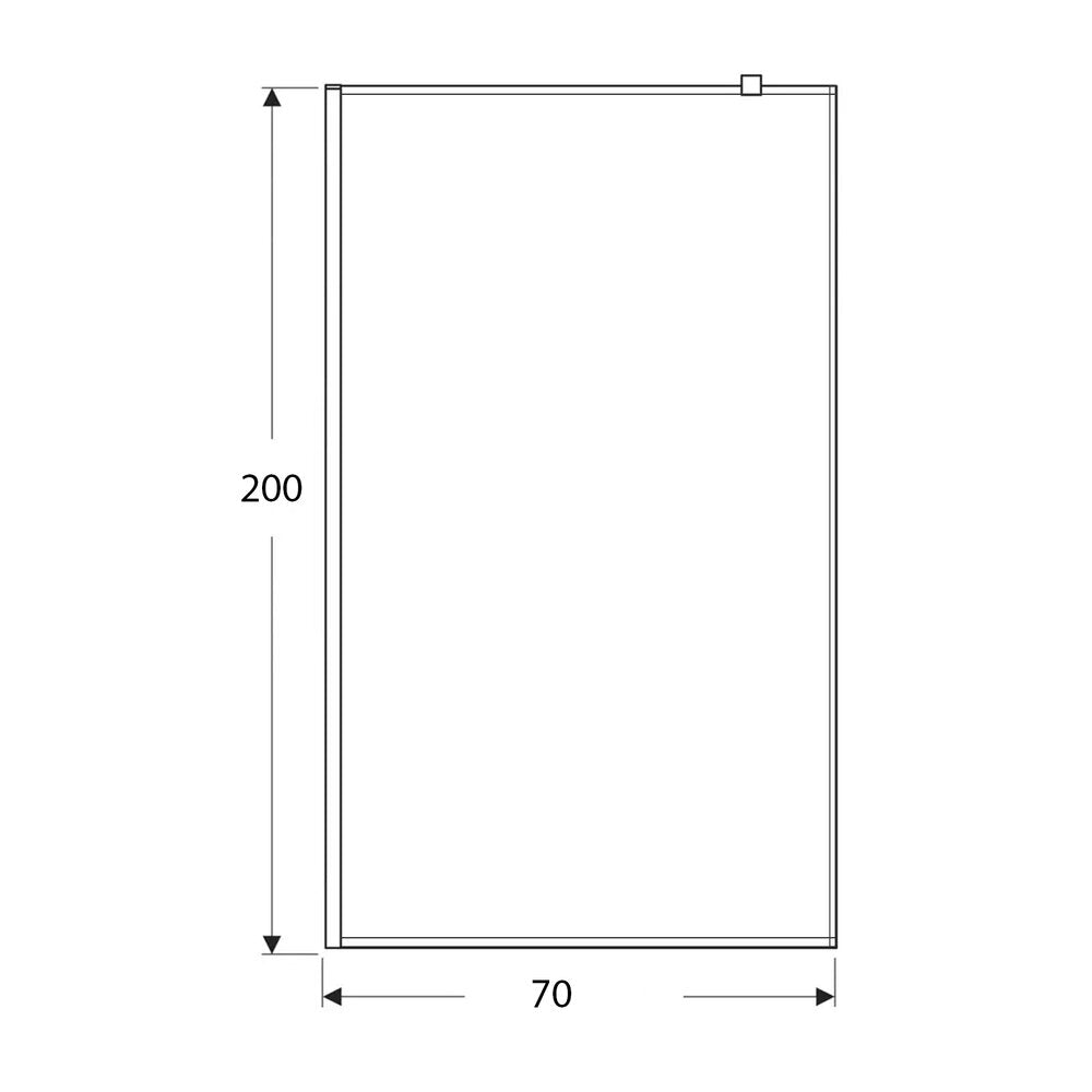 Параван за душ тип Walk-in хром Rune Borr 70x200 см