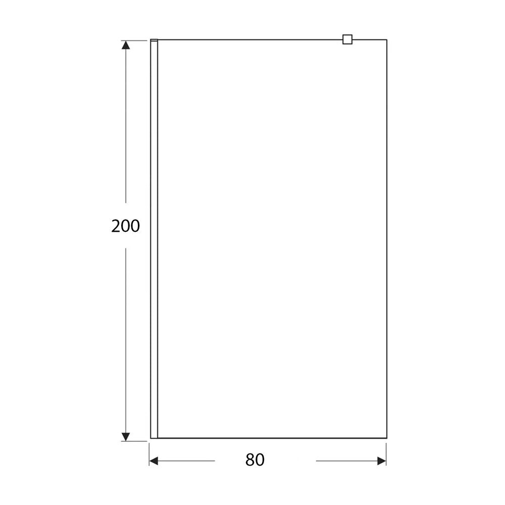 Walk-in Shower Screen Chrome Rune Syn 80x200 cm