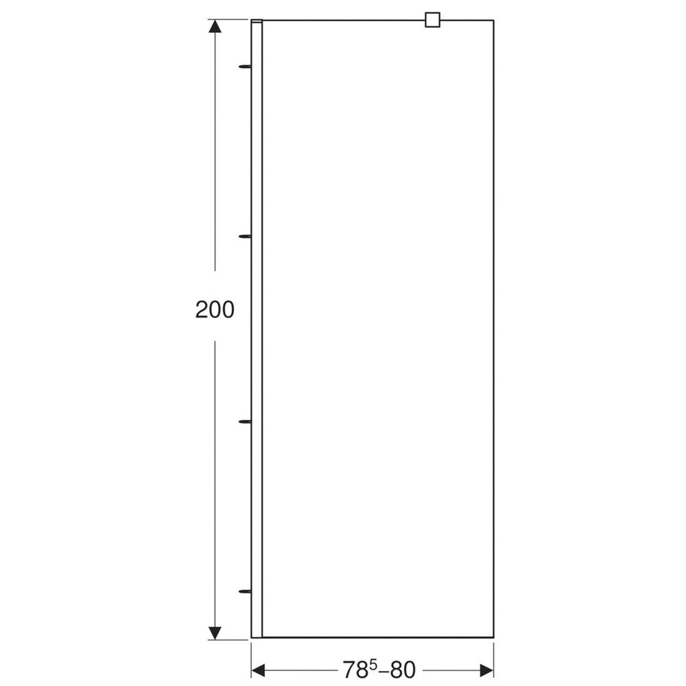 Душ параван Walk-in Geberit Geo 80x200 см, 8 мм закалено стъкло