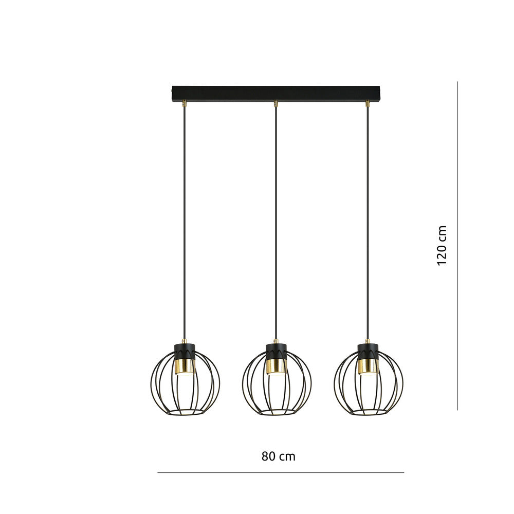 Emibig Ajax 3 Black/Gold Pendant