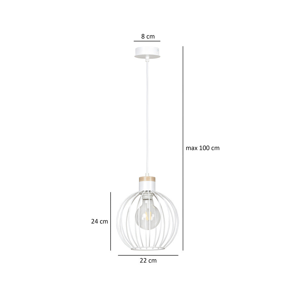 Emibig Barbado 1 White Pendant