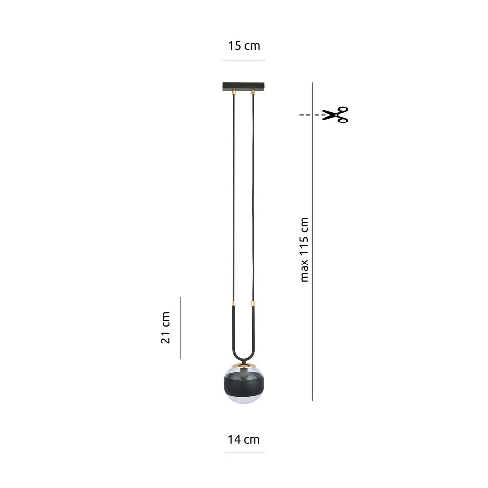 Emibig Glam 1 Pendant Black
