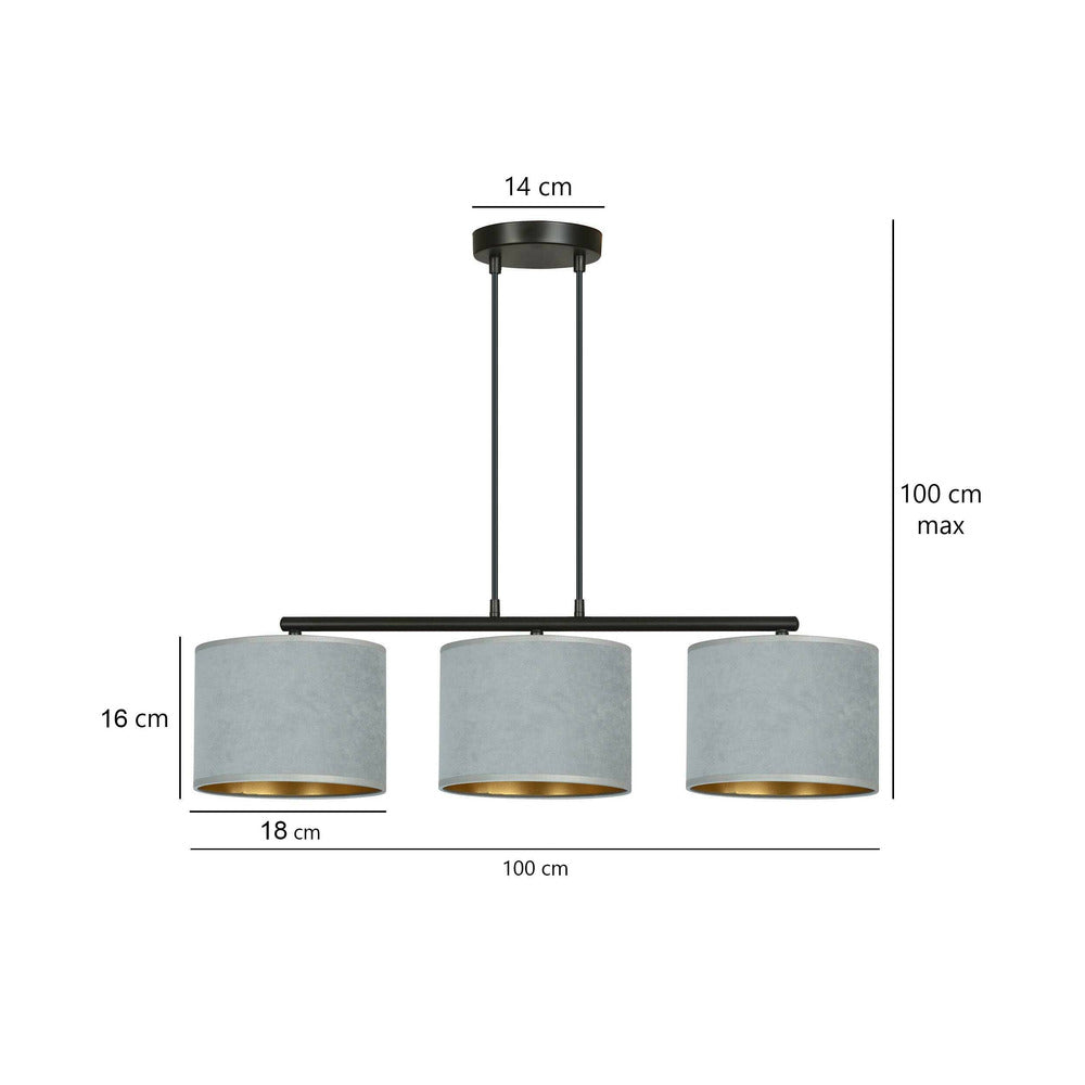 Emibig Hilde 3 Black/Grey Pendant