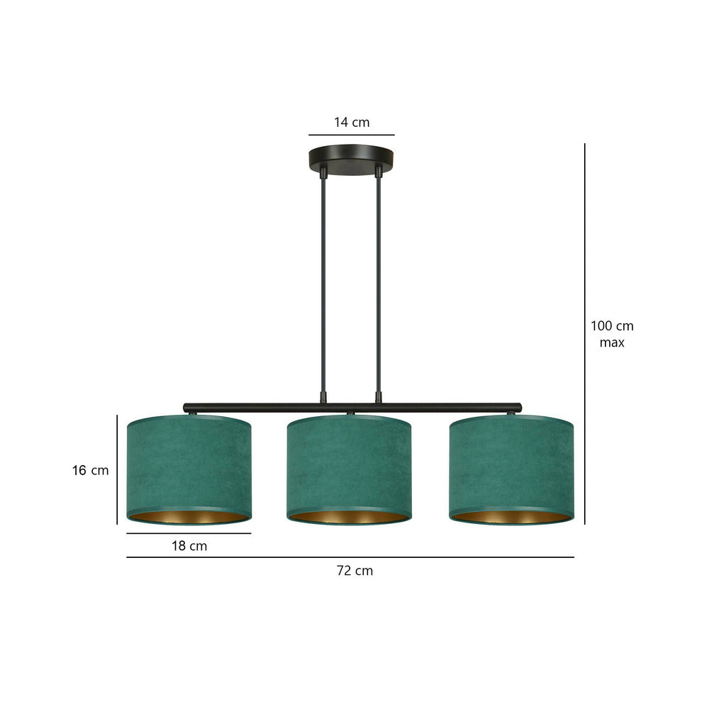 Emibig Hilde 3 Black/Green Pendant
