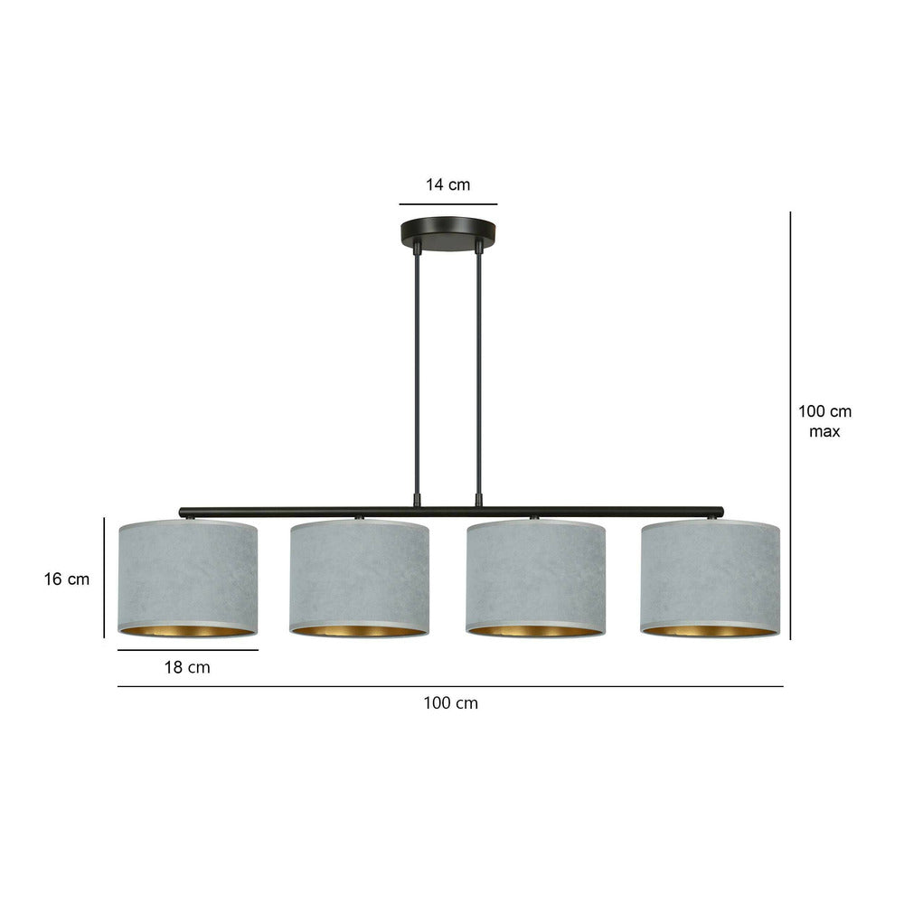 Emibig Hilde 4 Black/Grey Pendant