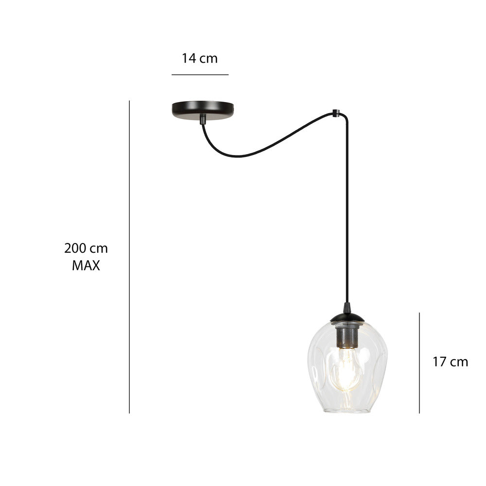 Emibig Level 1 Black/Transparent Pendant