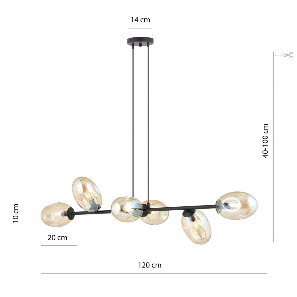 Emibig Pandora 6 Black/Gold Pendant